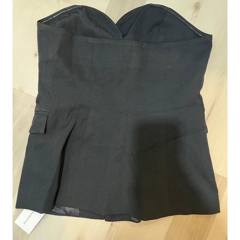 Commense NWT Large Black Tube Top Pants Set Old Money Minimalist Quiet Luxury - Picture 11 of 12